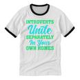 Introverts Unite Introvert Antisocial Sarcasm Anti Social Unisex Cotton Ringer T-Shirt