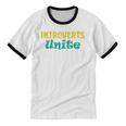 Introverts Unite I Introvert Unisex Cotton Ringer T-Shirt Introverts Unite I Introvert Unisex Cotton Ringer T-Shirt