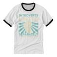 Introverts Unite Separately Introverted Antisocial Unisex Cotton Ringer T-Shirt