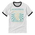 Introverts Unite Separately Introverted Antisocial Unisex Cotton Ringer T-Shirt