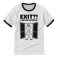 Irony Sarcasm Introvert Dry Humor Cartoon Comic Geek Nerd Unisex Cotton Ringer T-Shirt