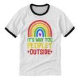 It's Way Too Peopley Outside Anti Social Introvert Unisex Cotton Ringer T-Shirt It's Way Too Peopley Outside Anti Social Introvert Unisex Cotton Ringer T-Shirt