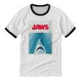 Jaws 2025 Classic Movie Nostalgia Unisex Cotton Ringer T-Shirt