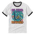 Be Kind Rewind 90s VHS Nostalgia Retro Unisex Cotton Ringer T-Shirt