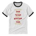 Do You Know The Muffin Man DYKTMM Nostalgia Quote Unisex Cotton Ringer T-Shirt Do You Know The Muffin Man DYKTMM Nostalgia Quote Unisex Cotton Ringer T-Shirt