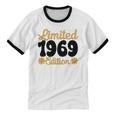 Limited 1969 Edition Retro Nostalgia Art Premium Unisex Cotton Ringer T-Shirt Limited 1969 Edition Retro Nostalgia Art Premium Unisex Cotton Ringer T-Shirt