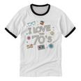 I Love The 70's Retro Nostalgia Unisex Cotton Ringer T-Shirt I Love The 70's Retro Nostalgia Unisex Cotton Ringer T-Shirt