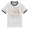 I Love 80's Music Retro Style Nostalgia Cassette 1980s Party Unisex Cotton Ringer T-Shirt