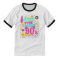 I Love The 90'S 90s Nostalgia Unisex Cotton Ringer T-Shirt