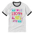 I Love The 90'S 90s Nostalgia Unisex Cotton Ringer T-Shirt