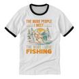 I Love Fishing Bigfoot Fisherman Introvert Sarcastic Unisex Cotton Ringer T-Shirt I Love Fishing Bigfoot Fisherman Introvert Sarcastic Unisex Cotton Ringer T-Shirt