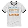 Meditation Now Minimal Socializing Introvert Vintage Unisex Cotton Ringer T-Shirt
