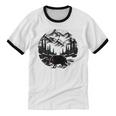 Monster Squonk In Forest Folklore Cryptid Introvert Unisex Cotton Ringer T-Shirt Monster Squonk In Forest Folklore Cryptid Introvert Unisex Cotton Ringer T-Shirt