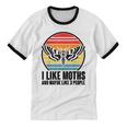 I Like Moths And Maybe 3 People Insect Moth Lovers Introvert Unisex Cotton Ringer T-Shirt I Like Moths And Maybe 3 People Insect Moth Lovers Introvert Unisex Cotton Ringer T-Shirt