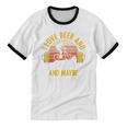 Mountain Biking Beer Drinking Introvert Sayings For Cyclist Unisex Cotton Ringer T-Shirt Mountain Biking Beer Drinking Introvert Sayings For Cyclist Unisex Cotton Ringer T-Shirt