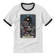 Mystical Library Book Reader The Introvert Tarot Card Unisex Cotton Ringer T-Shirt Mystical Library Book Reader The Introvert Tarot Card Unisex Cotton Ringer T-Shirt