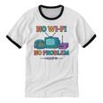 No Wi-Fi No Problem – Retro Dial Up Tech Nostalgia Premium Tri-Blend Unisex Cotton Ringer T-Shirt