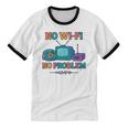 No Wi-Fi No Problem – Retro Dial Up Tech Nostalgia Unisex Cotton Ringer T-Shirt