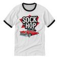 Nostalgia 1950s Sock Hop Dance Unisex Cotton Ringer T-Shirt Nostalgia 1950s Sock Hop Dance Unisex Cotton Ringer T-Shirt