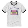 Nostalgia 1980s 80s 90s Costume Party Never Forget Unisex Cotton Ringer T-Shirt