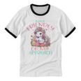 Not Friendly Do Not Approach Women & Girls Unicorn Cute Introvert & Humor Lovers For Women V-Neck Classic Fit Modern Short Sleeve Unisex Cotton Ringer T-Shirt