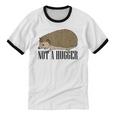 Not A Hugger Hedgehog Introvert Sarcasm Antisocial Unisex Cotton Ringer T-Shirt Not A Hugger Hedgehog Introvert Sarcasm Antisocial Unisex Cotton Ringer T-Shirt