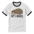 Not A Hugger Hedgehog Introvert Sarcasm Antisocial Unisex Cotton Ringer T-Shirt Not A Hugger Hedgehog Introvert Sarcasm Antisocial Unisex Cotton Ringer T-Shirt