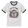 I Am Not a Hugger Introvert Hedgehog With Cactus Unisex Cotton Ringer T-Shirt