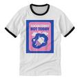 Not Today Cool Fun Cute Introvert Cat Character Unisex Cotton Ringer T-Shirt Not Today Cool Fun Cute Introvert Cat Character Unisex Cotton Ringer T-Shirt