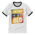 Im This Old Retro 80s 90s VHS Cassette Floppy Disk Nostalgia Unisex Cotton Ringer T-Shirt Im This Old Retro 80s 90s VHS Cassette Floppy Disk Nostalgia Unisex Cotton Ringer T-Shirt