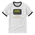 Old School 90s Pager Retro Nostalgia Vintage Tech Gen Unisex Cotton Ringer T-Shirt