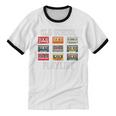 Old School Playlist Nostalgia Vibes Cassette Unisex Cotton Ringer T-Shirt