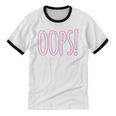 Oops I Don't Care Humor Small Talk Hater Introvert Unisex Cotton Ringer T-Shirt Oops I Don't Care Humor Small Talk Hater Introvert Unisex Cotton Ringer T-Shirt