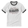 Overstimulated – Introvert Floral Saying Unisex Cotton Ringer T-Shirt