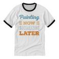 Painting Now Minimal Socializing Introvert Vintage Unisex Cotton Ringer T-Shirt Painting Now Minimal Socializing Introvert Vintage Unisex Cotton Ringer T-Shirt