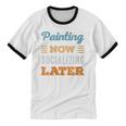 Painting Now Minimal Socializing Introvert Vintage Unisex Cotton Ringer T-Shirt Painting Now Minimal Socializing Introvert Vintage Unisex Cotton Ringer T-Shirt
