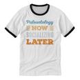 Paleontology Now Minimal Socializing Introvert Vintage Unisex Cotton Ringer T-Shirt
