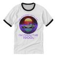 Be Patient With Me I'm From The 1900s Synthwave Premium Unisex Cotton Ringer T-Shirt