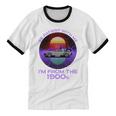 Be Patient With Me I'm From The 1900s Synthwave Unisex Cotton Ringer T-Shirt