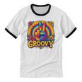 Peace Sign Groovy Vibes Costume Nostalgia Tie Dye Fashion Unisex Cotton Ringer T-Shirt