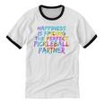 Pickleball Saying Introvert Pickleball Game Partner Unisex Cotton Ringer T-Shirt