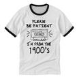 Please Be-Patient I'm From The 1900s Retro Cassette Tape Unisex Cotton Ringer T-Shirt