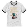 Please Chew Quieter Introvert Duck Lover Unisex Cotton Ringer T-Shirt Please Chew Quieter Introvert Duck Lover Unisex Cotton Ringer T-Shirt