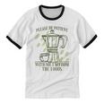 Please Be Patient With Me I'm From The 1900s Coffee Premium Unisex Cotton Ringer T-Shirt