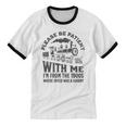 Please Be Patient With Me I'm From The 1900s Funny Train Premium Unisex Cotton Ringer T-Shirt