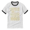 Please Be Patient I'm From The 1900s Over The Hill Premium Unisex Cotton Ringer T-Shirt