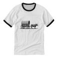 Please Be Patient I'm From The 1900s Oxen And Wagon Unisex Cotton Ringer T-Shirt Please Be Patient I'm From The 1900s Oxen And Wagon Unisex Cotton Ringer T-Shirt