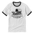 Please Be Patient With Me I'm From The 1900s Oxen And Wagon Unisex Cotton Ringer T-Shirt