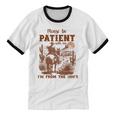 Please Be Patient With Me I'm From The 1900s Quote Unisex Cotton Ringer T-Shirt