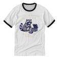 Please Be Patient I'm From The 1900s Retro Raccoon Saying Unisex Cotton Ringer T-Shirt